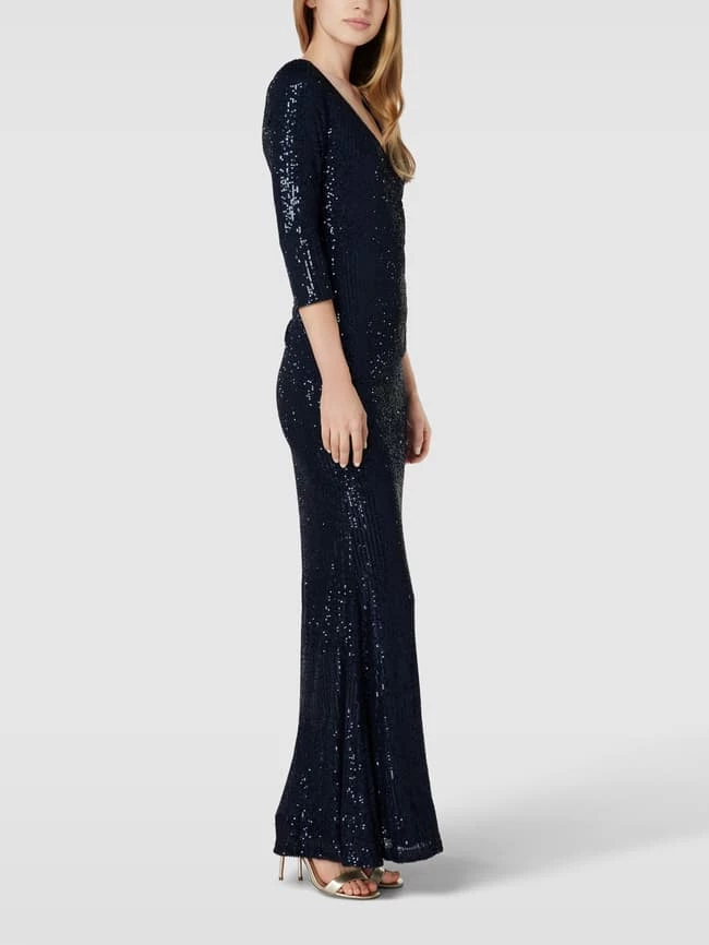 Christian Berg Cocktail Abendkleid Mit Paillettenbesatz - Dunkelblau 6 Christian Berg Cocktail Abendkleid Mit Paillettenbesatz - Dunkelblau – Bild 4