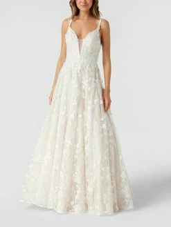 Luxuar Brautkleid Mit Floralen Stickereien - Offwhite