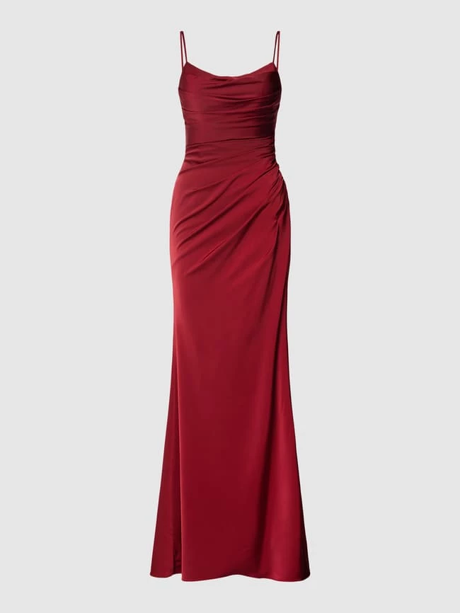 Luxuar Abendkleid In Wickel-Optik - Dunkelrot 4 Luxuar Abendkleid In Wickel-Optik - Dunkelrot – Bild 2