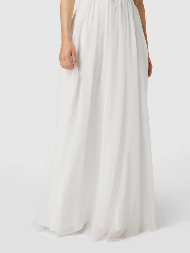 Unique Brautkleid Mit Floralen Stickereien - Weiß 8 Unique Brautkleid Mit Floralen Stickereien - Weiß – Bild 6