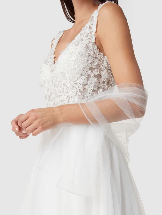 Mascara Brautkleid Mit Ziersteinen Und Floraler Spitze - Offwhite 8 Mascara Brautkleid Mit Ziersteinen Und Floraler Spitze - Offwhite – Bild 6