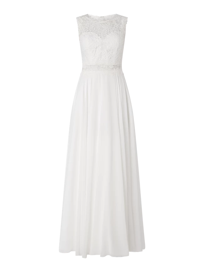 Mascara Abendkleid Mit Floralen Stickereien - Offwhite 3 Mascara Abendkleid Mit Floralen Stickereien - Offwhite
