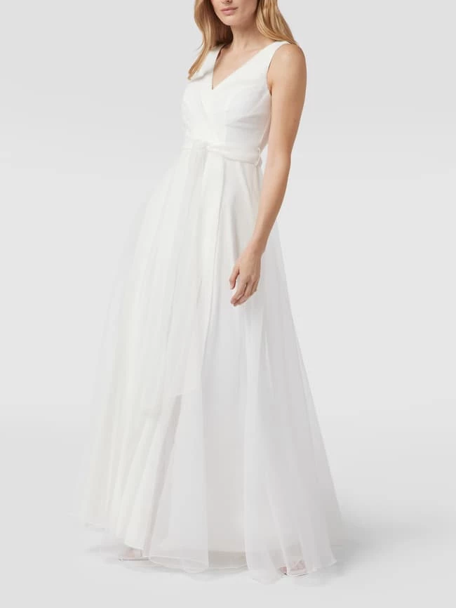 TROYDEN COLLECTION Brautkleid Mit V-Ausschnitt - Weiß 6 TROYDEN COLLECTION Brautkleid Mit V-Ausschnitt - Weiß – Bild 4