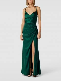 Luxuar Abendkleid Mit Wasserfall-Ausschnitt - Smaragdgrün