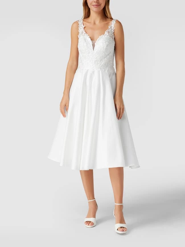 Mascara Cocktailkleid Mit Floralen Stickereien - Offwhite 6 Mascara Cocktailkleid Mit Floralen Stickereien - Offwhite – Bild 4