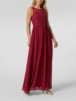 Laona Abendkleid Aus Chiffon Mit Ziersteinen - Kirschrot