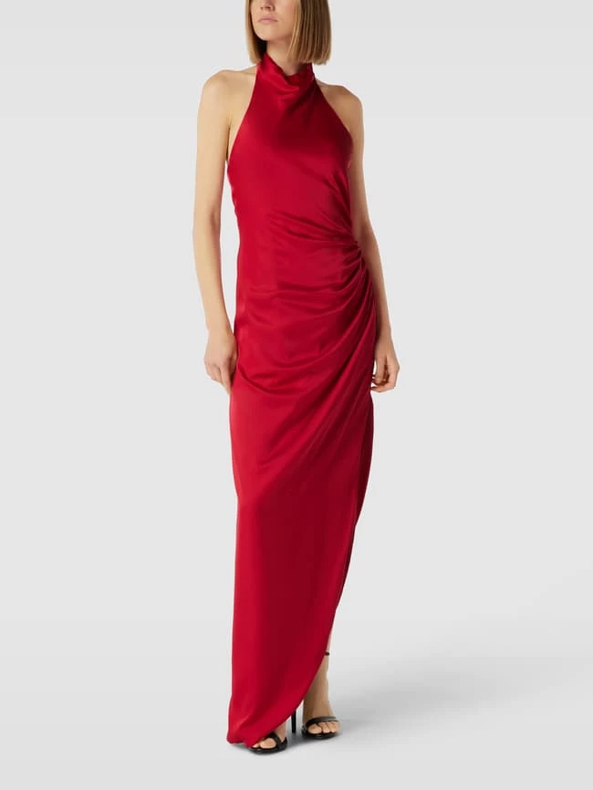 Unique Abendkleid Mit Neckholder - Rot 3 Unique Abendkleid Mit Neckholder - Rot