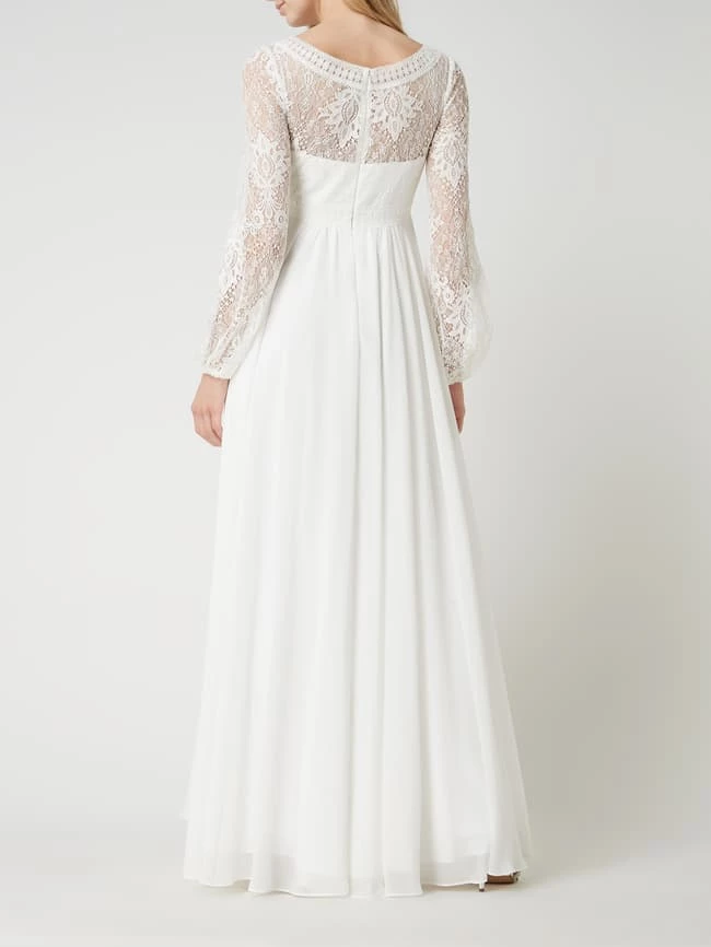 Luxuar Umstandsbrautkleid Aus Spitze Und Chiffon - Offwhite 7 Luxuar Umstandsbrautkleid Aus Spitze Und Chiffon - Offwhite – Bild 5