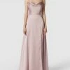 Luxuar Abendkleid Mit Wasserfall-Ausschnitt - Flieder