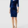 Paradi Cocktailkleid Aus Samt - Dunkelblau