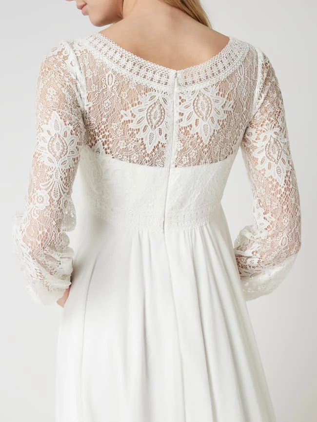 Luxuar Umstandsbrautkleid Aus Spitze Und Chiffon - Offwhite 6 Luxuar Umstandsbrautkleid Aus Spitze Und Chiffon - Offwhite – Bild 4