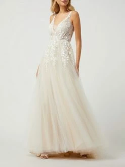 Luxuar Brautkleid Aus Tüll Mit Pailletten - Offwhite