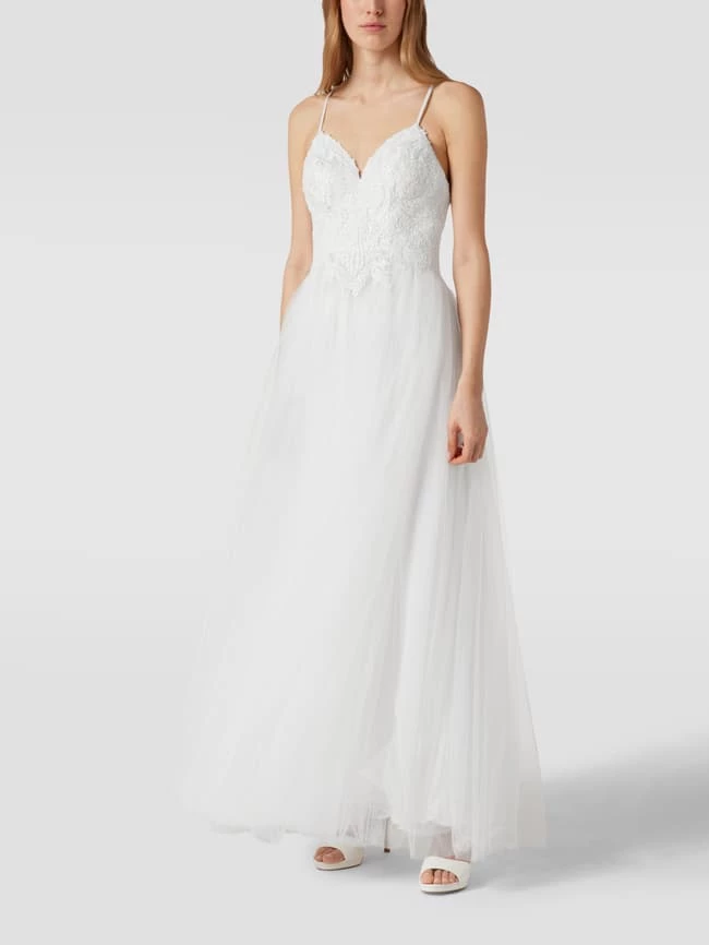 Mascara Brautkleid Mit Floralen Stickereien - Offwhite 3 Mascara Brautkleid Mit Floralen Stickereien - Offwhite