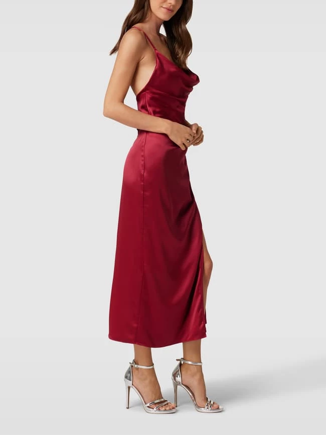 Luxuar Cocktailkleid In Wickel-Optik - Dunkelrot 6 Luxuar Cocktailkleid In Wickel-Optik - Dunkelrot – Bild 4