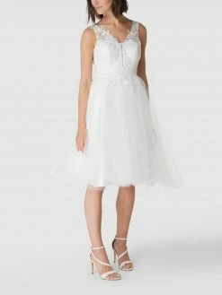 TROYDEN COLLECTION Brautkleid Mit Floralen Stickereien - Ecru