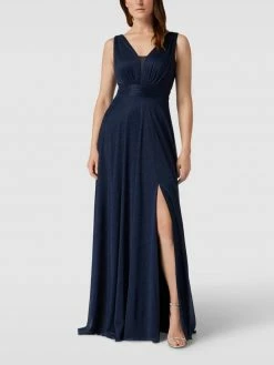 TROYDEN COLLECTION Abendkleid Mit V-Ausschnitt - Marineblau