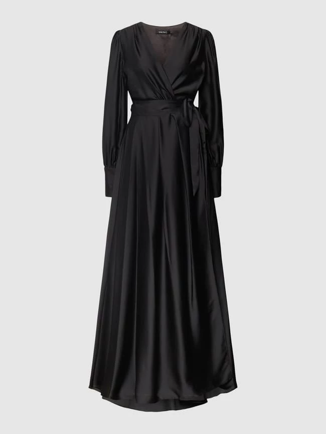 Swing Cocktailkleid Mit Taillengürtel - Schwarz 4 Swing Cocktailkleid Mit Taillengürtel - Schwarz – Bild 2