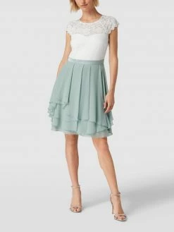 Jake*s Cocktail Cocktailkleid Mit Spitzenbesatz - Olivgrün