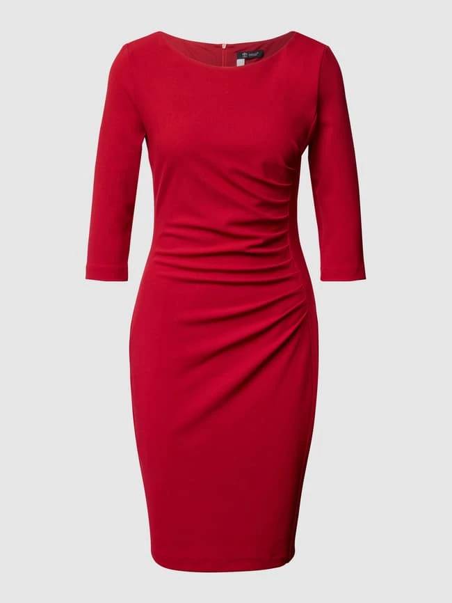 Paradi Cocktailkleid Mit 3/4-Ärmeln Und Raffungen - Rot 4 Paradi Cocktailkleid Mit 3/4-Ärmeln Und Raffungen - Rot – Bild 2