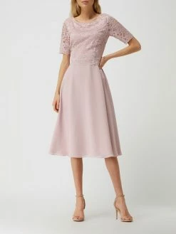 Vera Mont Cocktailkleid Aus Floraler Spitze Und Chiffon - Rosé