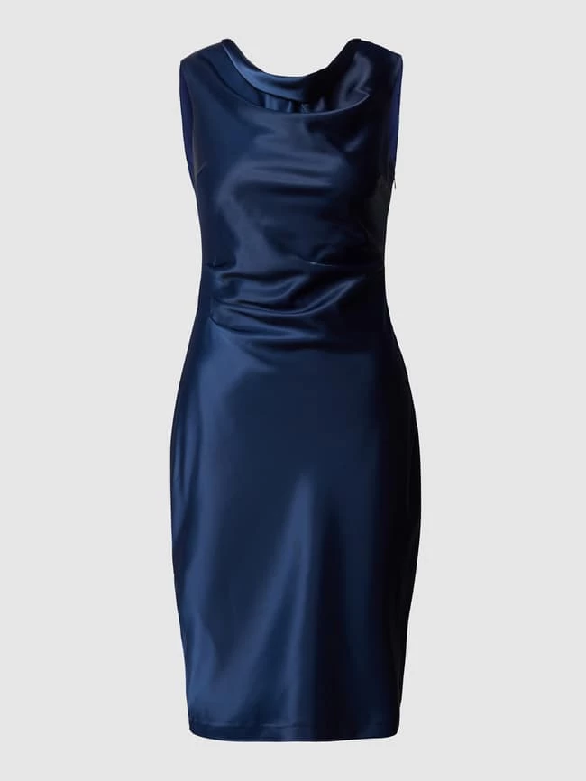 Paradi Cocktailkleid Mit Wasserfall-Ausschnitt - Dunkelblau 4 Paradi Cocktailkleid Mit Wasserfall-Ausschnitt - Dunkelblau – Bild 2