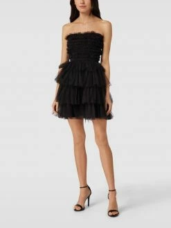 LACE & BEADS Cocktailkleid Mit Smok-Details - Schwarz