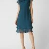 Christian Berg Cocktail Cocktailkleid Aus Chiffon - Petrol Meliert