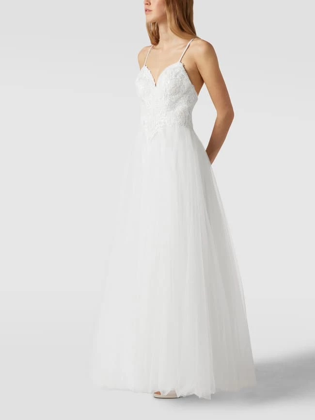 Mascara Brautkleid Mit Floralen Stickereien - Offwhite 6 Mascara Brautkleid Mit Floralen Stickereien - Offwhite – Bild 4