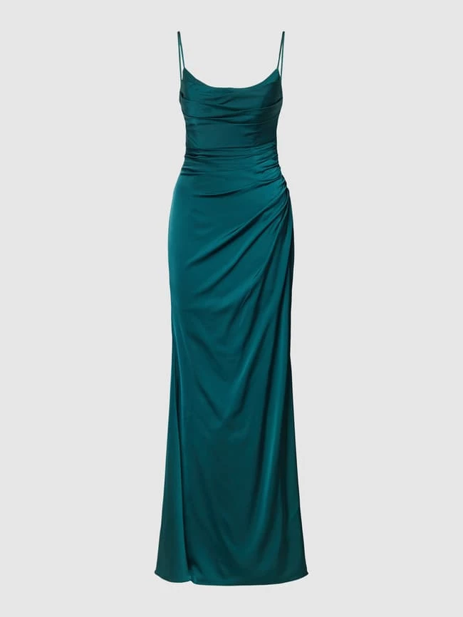 Luxuar Abendkleid In Wickel-Optik - Petrol 4 Luxuar Abendkleid In Wickel-Optik - Petrol – Bild 2