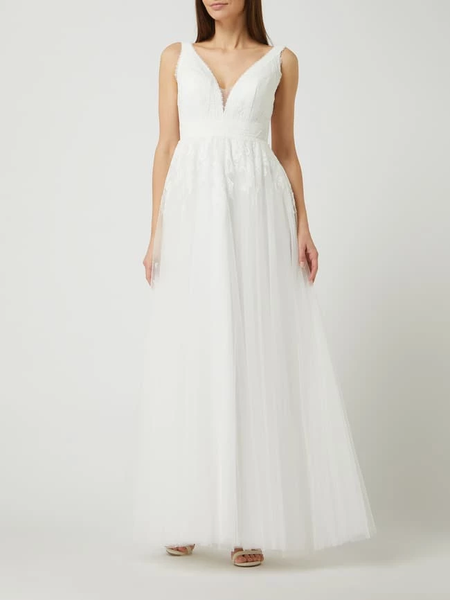 Luxuar Brautkleid Mit Stola - Offwhite 7 Luxuar Brautkleid Mit Stola - Offwhite – Bild 5