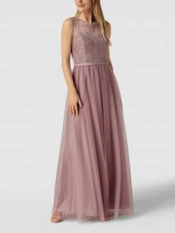 Mascara Abendkleid Mit Ziersteinbesatz - Mauve