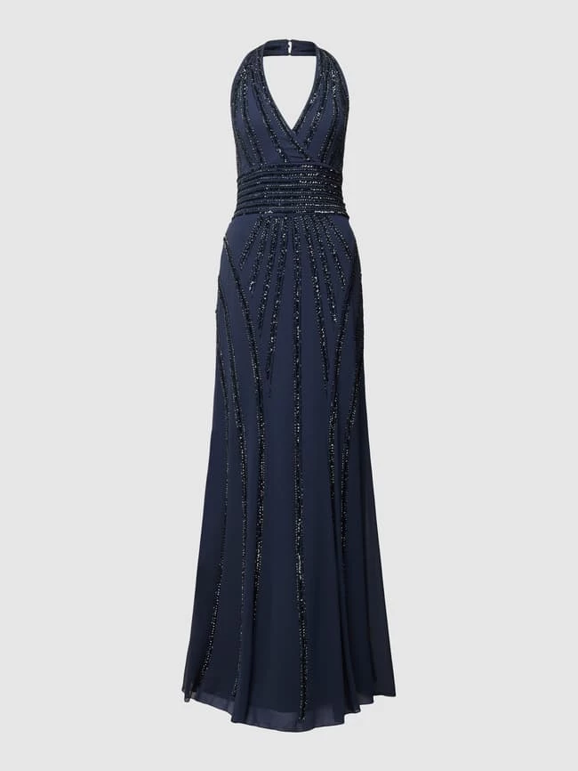 LACE & BEADS Abendkleid Mit Zierbesatz - Marineblau 4 LACE & BEADS Abendkleid Mit Zierbesatz - Marineblau – Bild 2