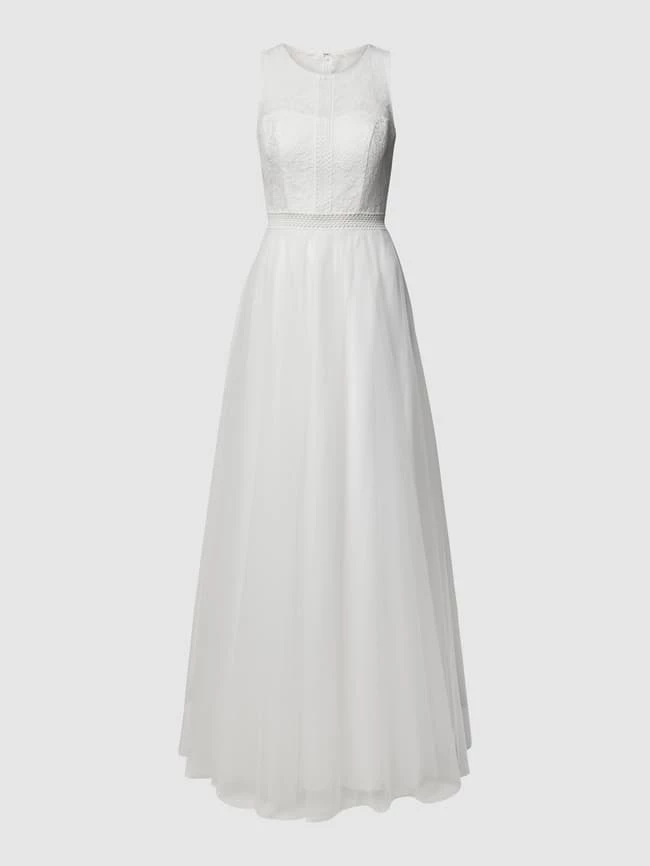 Unique Brautkleid Mit Taillenpasse Aus Spitze - Offwhite 4 Unique Brautkleid Mit Taillenpasse Aus Spitze - Offwhite – Bild 2