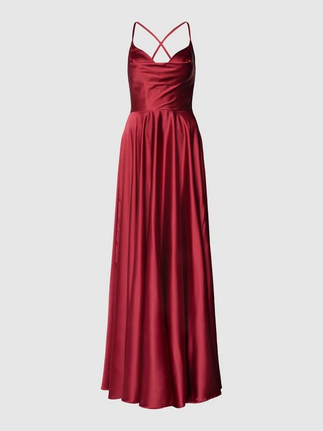 Luxuar Abendkleid Mit Herz-Ausschnitt - Dunkelrot 4 Luxuar Abendkleid Mit Herz-Ausschnitt - Dunkelrot – Bild 2