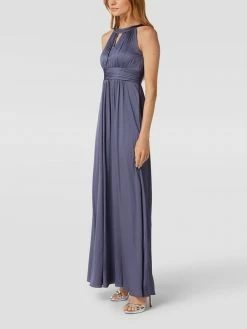 Jake*s Cocktail Abendkleid Mit Amerikanischem Ausschnitt - Rauchblau
