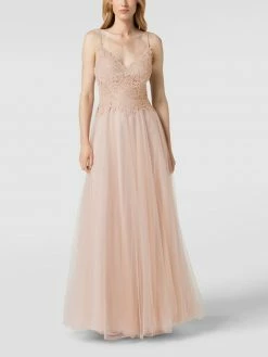 Mascara Abendkleid Mit Zierbesatz - Hellrosa