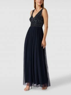 LACE & BEADS Abendkleid Mit Ziersteinen - Dunkelblau