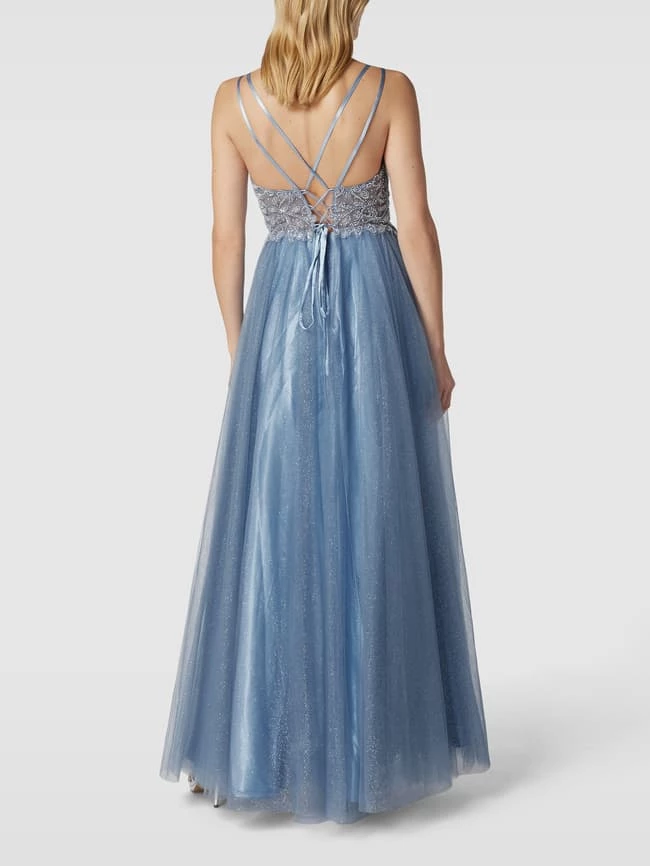 Luxuar Abendkleid Mit Zierbesatz - Rauchblau 7 Luxuar Abendkleid Mit Zierbesatz - Rauchblau – Bild 5