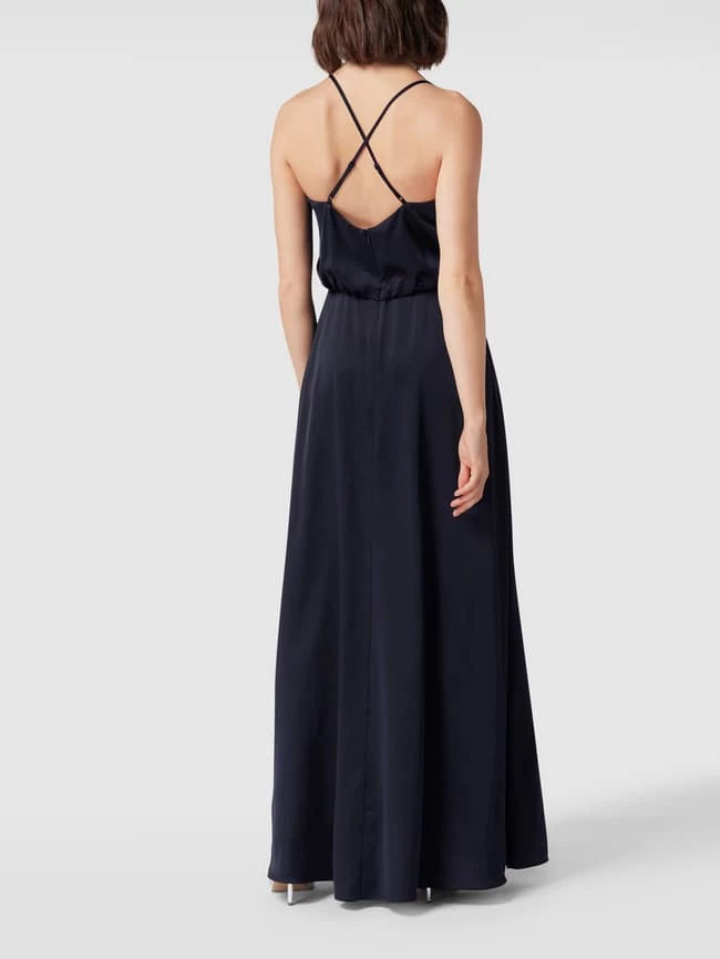 V.M. Abendkleid In Maxilänge Mit V-Ausschnitt - Marineblau 7 V.M. Abendkleid In Maxilänge Mit V-Ausschnitt - Marineblau – Bild 5