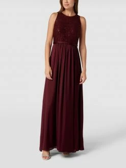 Jake*s Cocktail Abendkleid Mit Paillettenbesatz - Bordeaux Rot