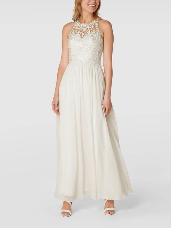 Laona Abendkleid Mit Floralen Stickereien Und Zierperlen - Offwhite 6 Laona Abendkleid Mit Floralen Stickereien Und Zierperlen - Offwhite – Bild 4