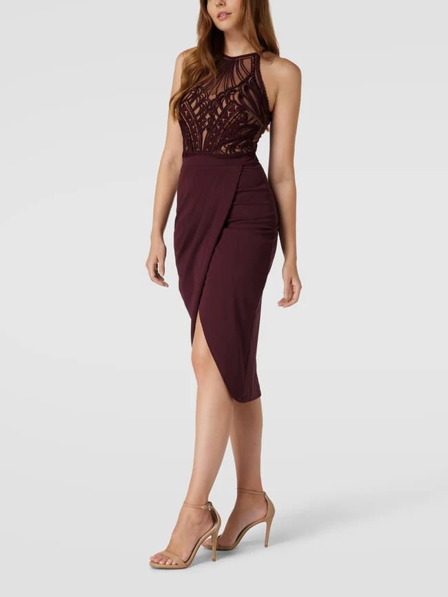 Lipsy Cocktailkleid Mit Zierbesatz - Bordeaux Rot 6 Lipsy Cocktailkleid Mit Zierbesatz - Bordeaux Rot – Bild 4