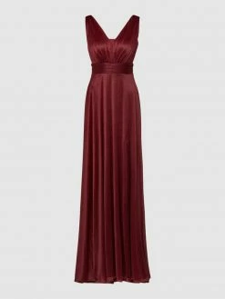 TROYDEN COLLECTION Abendkleid Mit V-Ausschnitt - Kirschrot