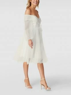 TROYDEN COLLECTION Brautkleid Mit Carmen-Ausschnitt - Weiß