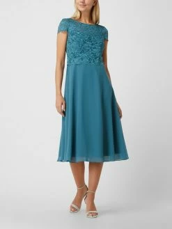 Christian Berg Cocktail Cocktailkleid Aus Floraler Spitze Und Chiffon - Smaragdgrün Meliert