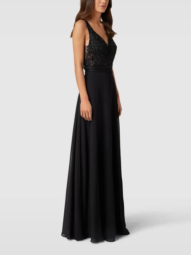 Luxuar Abendkleid Mit Ziersteinbesatz - Schwarz 6 Luxuar Abendkleid Mit Ziersteinbesatz - Schwarz – Bild 4