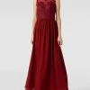 Mascara Abendkleid Mit Pailletten - Bordeaux Rot
