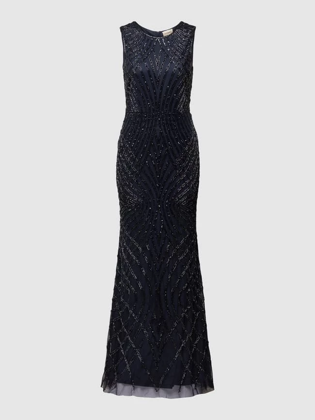 LACE & BEADS Abendkleid Mit Zierbesatz - Marineblau 4 LACE & BEADS Abendkleid Mit Zierbesatz - Marineblau – Bild 2