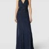 LACE & BEADS Abendkleid Mit Zierbesatz - Marineblau