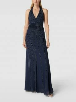LACE & BEADS Abendkleid Mit Zierbesatz - Marineblau